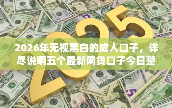 2026年无视黑白的成人口子，详尽说明五个最新网贷口子今日整理这五个app