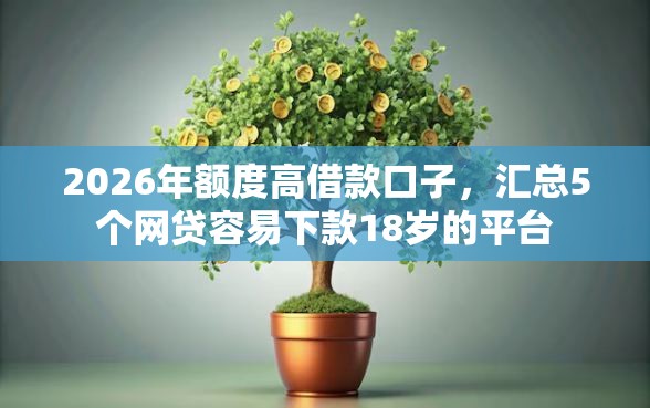 2026年额度高借款口子,汇总5个网贷容易下款18岁的平台 2026年额度高借款口子,汇总5个网贷容易下款18岁的平台