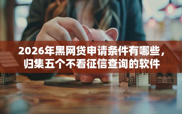 2026年黑网贷申请条件有哪些,归集五个不看征信查询的软件 2026年黑网贷申请条件有哪些,归集五个不看征信查询的软件
