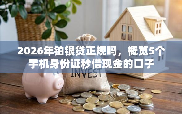 2026年铂银贷正规吗，概览5个手机身份证秒借现金的口子