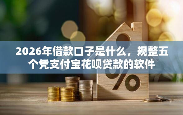 2026年借款口子是什么，规整五个凭支付宝花呗贷款的软件