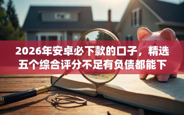 2026年安卓必下款的口子，精选五个综合评分不足有负债都能下款app