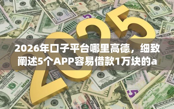 2026年口子平台哪里高德，细致阐述5个APP容易借款1万块的app