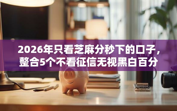 2026年只看芝麻分秒下的口子，整合5个不看征信无视黑白百分百下款网贷平台