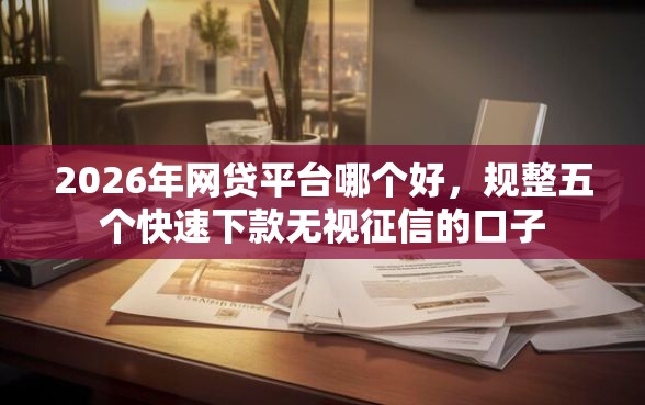 2026年网贷平台哪个好，规整五个快速下款无视征信的口子