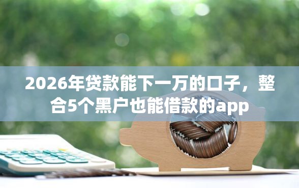 2026年贷款能下一万的口子，整合5个黑户也能借款的app