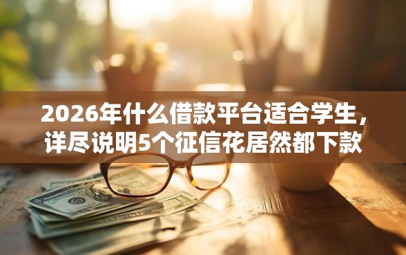 2026年什么借款平台适合学生,详尽说明5个征信花居然都下款了的口子 2026年什么借款平台适合学生,详尽说明5个征信花居然都下款了的口子