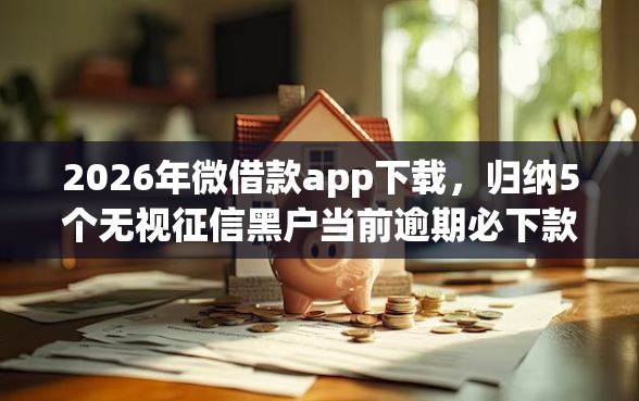 2026年微借款app下载，归纳5个无视征信黑户当前逾期必下款的口子