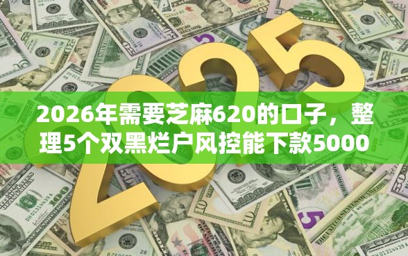 2026年需要芝麻620的口子，整理5个双黑烂户风控能下款5000口子