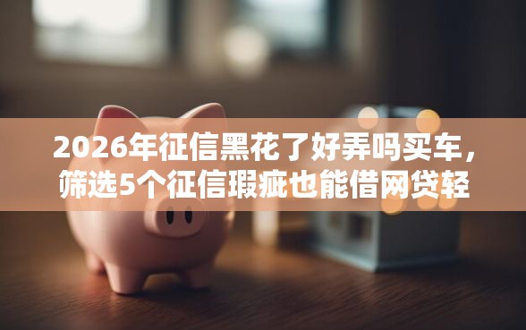 2026年征信黑花了好弄吗买车,筛选5个征信瑕疵也能借网贷轻松下款的口子 2026年征信黑花了好弄吗买车,筛选5个征信瑕疵也能借网贷轻松下款的口子