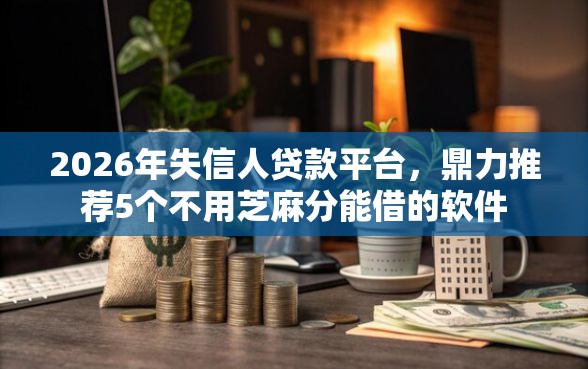 2026年失信人贷款平台，鼎力推荐5个不用芝麻分能借的软件