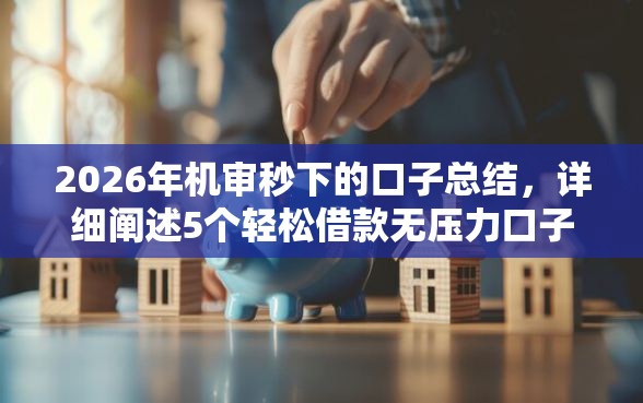 2026年机审秒下的口子总结，详细阐述5个轻松借款无压力口子