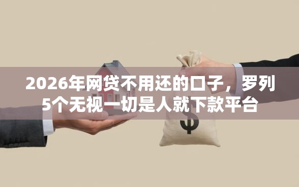 2026年网贷不用还的口子，罗列5个无视一切是人就下款平台