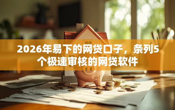 2026年易下的网贷口子，条列5个极速审核的网贷软件