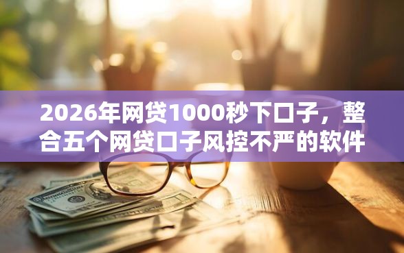 2026年网贷1000秒下口子，整合五个网贷口子风控不严的软件