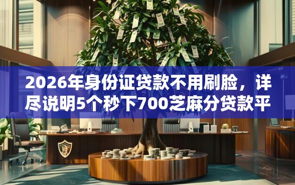 2026年身份证贷款不用刷脸，详尽说明5个秒下700芝麻分贷款平台