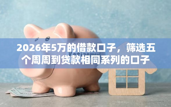 2026年5万的借款口子，筛选五个周周到贷款相同系列的口子