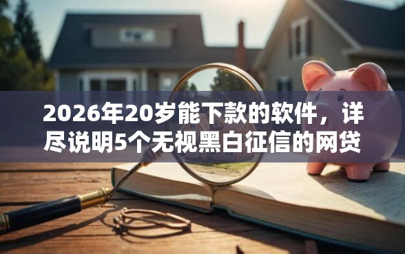2026年20岁能下款的软件，详尽说明5个无视黑白征信的网贷
