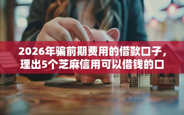2026年骗前期费用的借款口子，理出5个芝麻信用可以借钱的口子