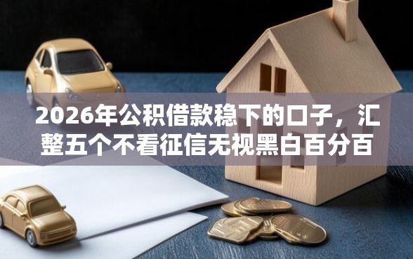 2026年公积借款稳下的口子，汇整五个不看征信无视黑白百分百下款