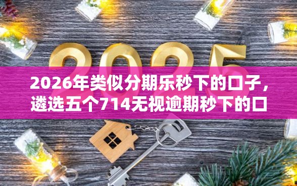 2026年类似分期乐秒下的口子，遴选五个714无视逾期秒下的口子