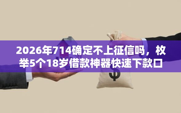 2026年714确定不上征信吗，枚举5个18岁借款神器快速下款口子