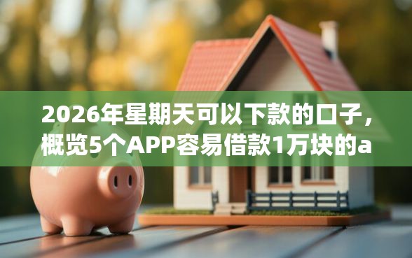 2026年星期天可以下款的口子，概览5个APP容易借款1万块的app