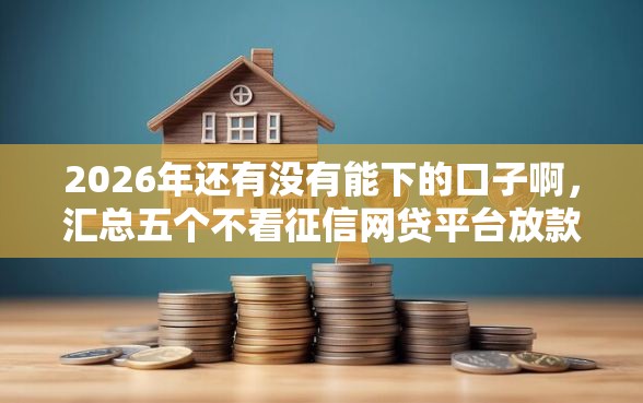 2026年还有没有能下的口子啊，汇总五个不看征信网贷平台放款快的口子