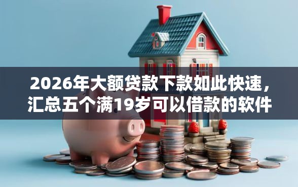2026年大额贷款下款如此快速,汇总五个满19岁可以借款的软件 2026年大额贷款下款如此快速,汇总五个满19岁可以借款的软件