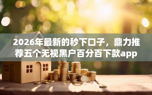 2026年最新的秒下口子，鼎力推荐五个无视黑户百分百下款app
