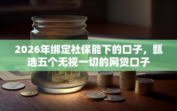 2026年绑定社保能下的口子，甄选五个无视一切的网贷口子
