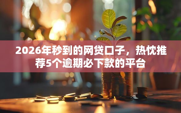 2026年秒到的网贷口子，热忱推荐5个逾期必下款的平台