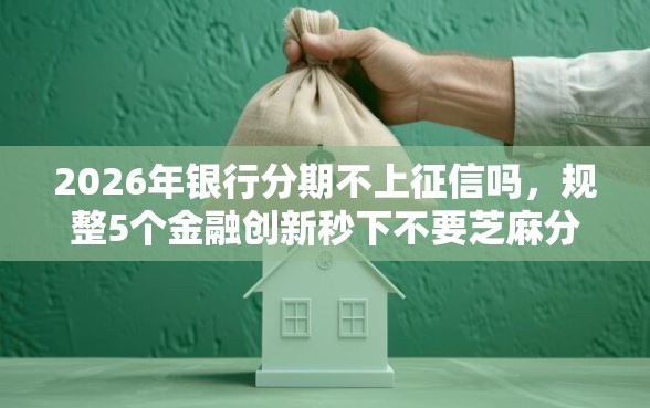 2026年银行分期不上征信吗，规整5个金融创新秒下不要芝麻分的平台