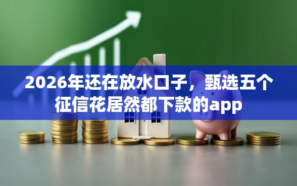 2026年还在放水口子，甄选五个征信花居然都下款的app