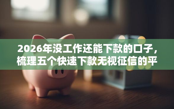 2026年没工作还能下款的口子，梳理五个快速下款无视征信的平台