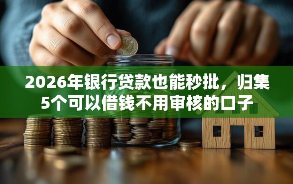 2026年银行贷款也能秒批，归集5个可以借钱不用审核的口子