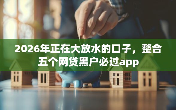 2026年正在大放水的口子，整合五个网贷黑户必过app