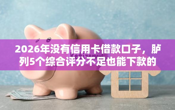 2026年没有信用卡借款口子，胪列5个综合评分不足也能下款的网贷