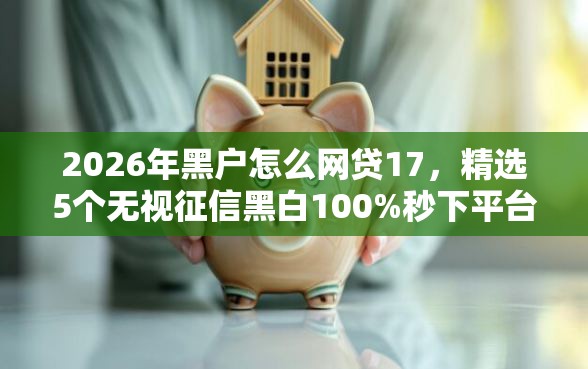 2026年黑户怎么网贷17，精选5个无视征信黑白100%秒下平台