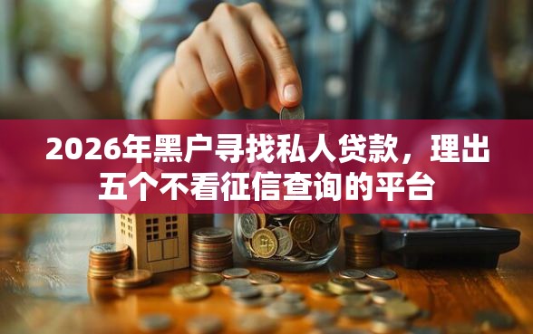 2026年黑户寻找私人贷款，理出五个不看征信查询的平台
