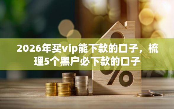 2026年买vip能下款的口子，梳理5个黑户必下款的口子