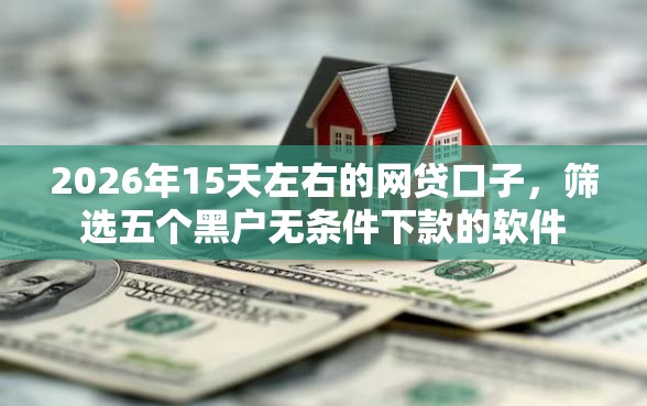 2026年15天左右的网贷口子，筛选五个黑户无条件下款的软件