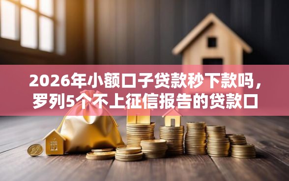 2026年小额口子贷款秒下款吗，罗列5个不上征信报告的贷款口子