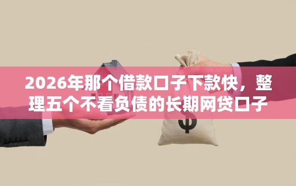 2026年那个借款口子下款快，整理五个不看负债的长期网贷口子