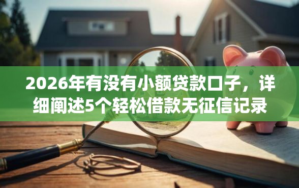 2026年有没有小额贷款口子，详细阐述5个轻松借款无征信记录的app