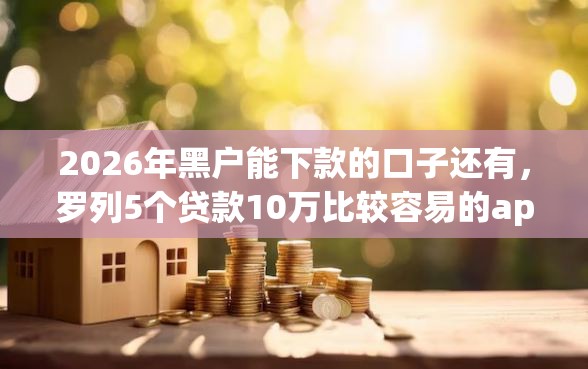 2026年黑户能下款的口子还有，罗列5个贷款10万比较容易的app