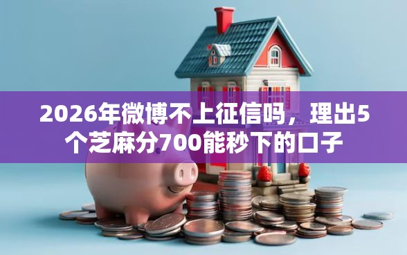 2026年微博不上征信吗，理出5个芝麻分700能秒下的口子