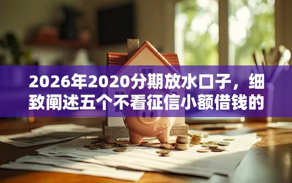 2026年2020分期放水口子，细致阐述五个不看征信小额借钱的平台