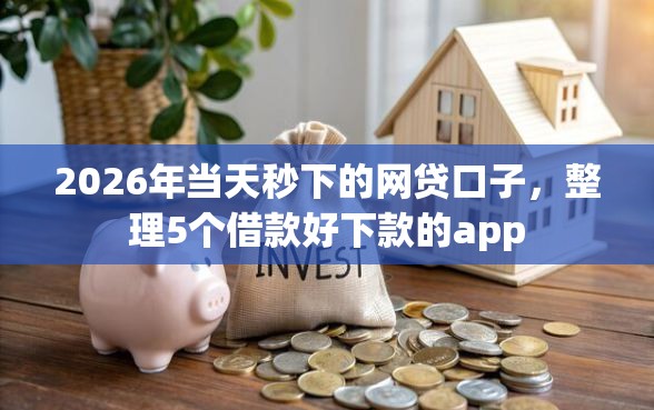 2026年当天秒下的网贷口子，整理5个借款好下款的app