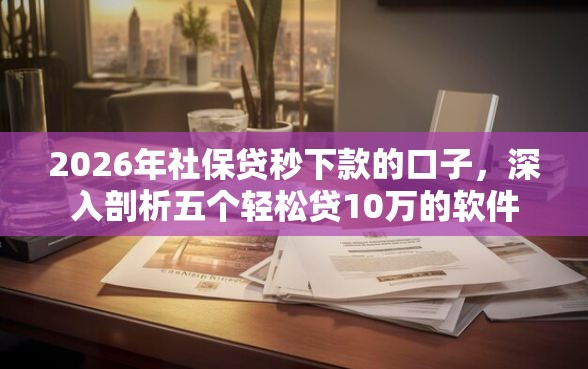 2026年社保贷秒下款的口子，深入剖析五个轻松贷10万的软件
